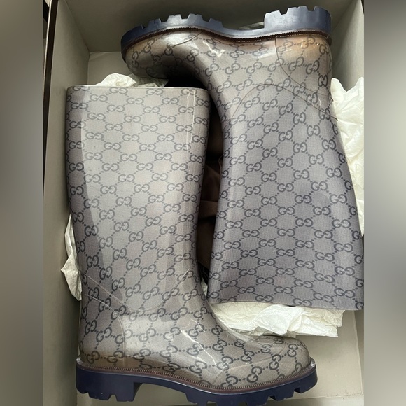 Gucci Shoes - Gucci Rain Boots in Original Box and Duster Bag